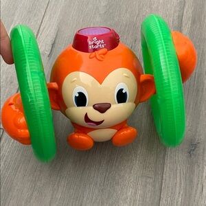 Orange and Green Monkey musical light up tummy time toy